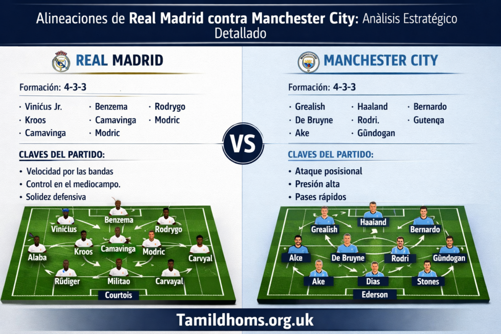 alineaciones de real madrid contra manchester city