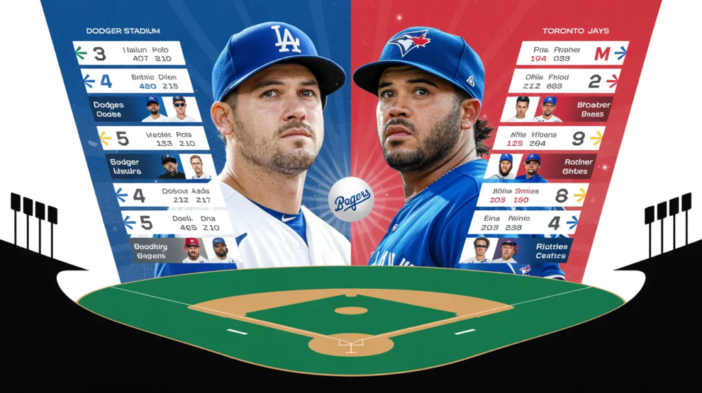 Dodgers vs Toronto Blue Jays Match Player Stats