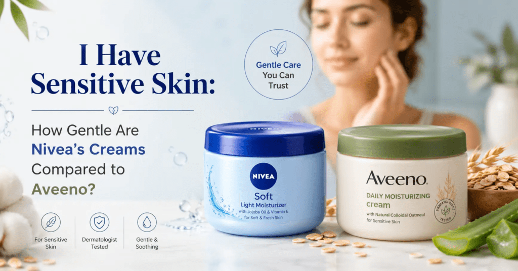 i have sensitive skin. how gentle are nivea’s creams compared to aveeno?